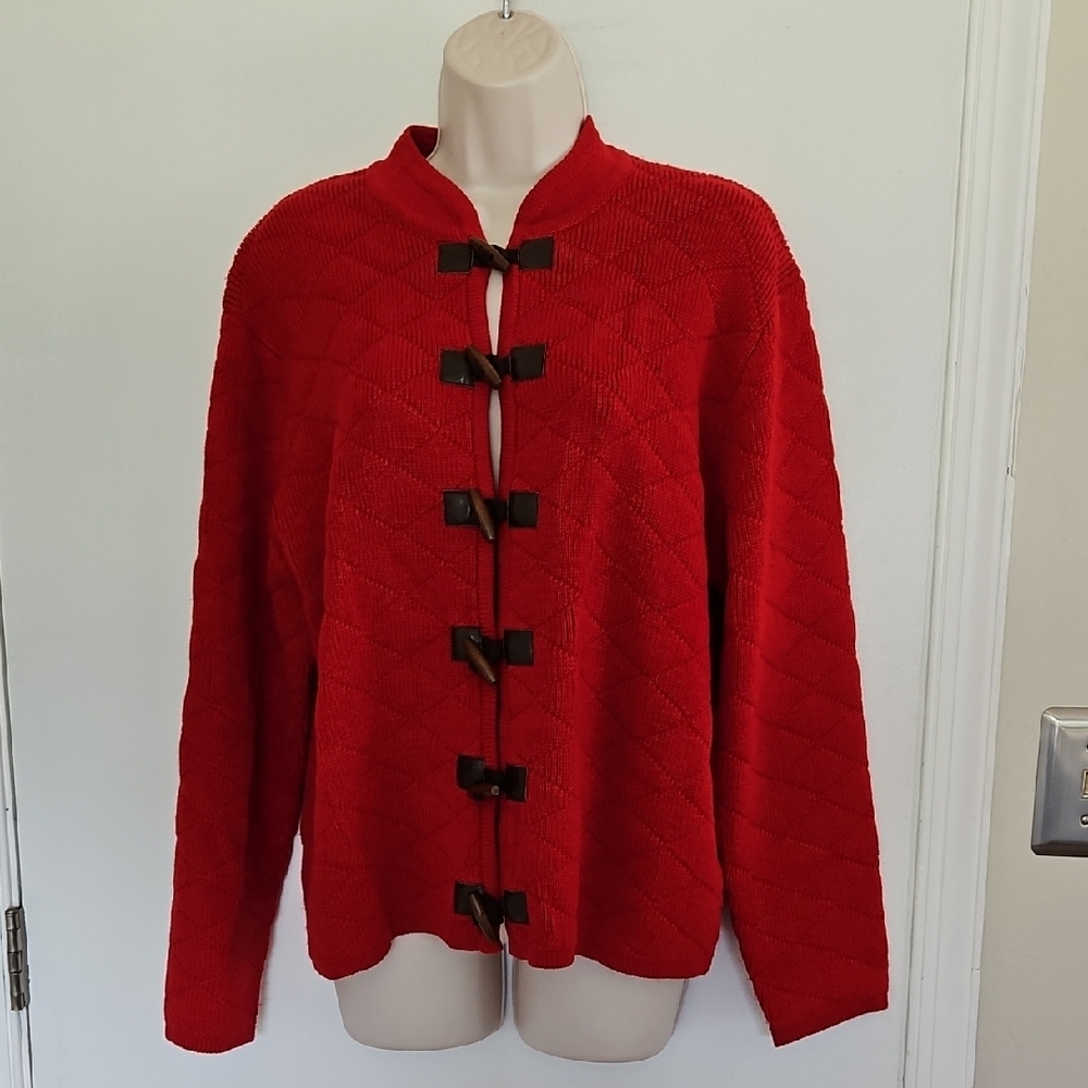 Vintage Crystal Kobe Cardigan Sweater Size M Hong Kong